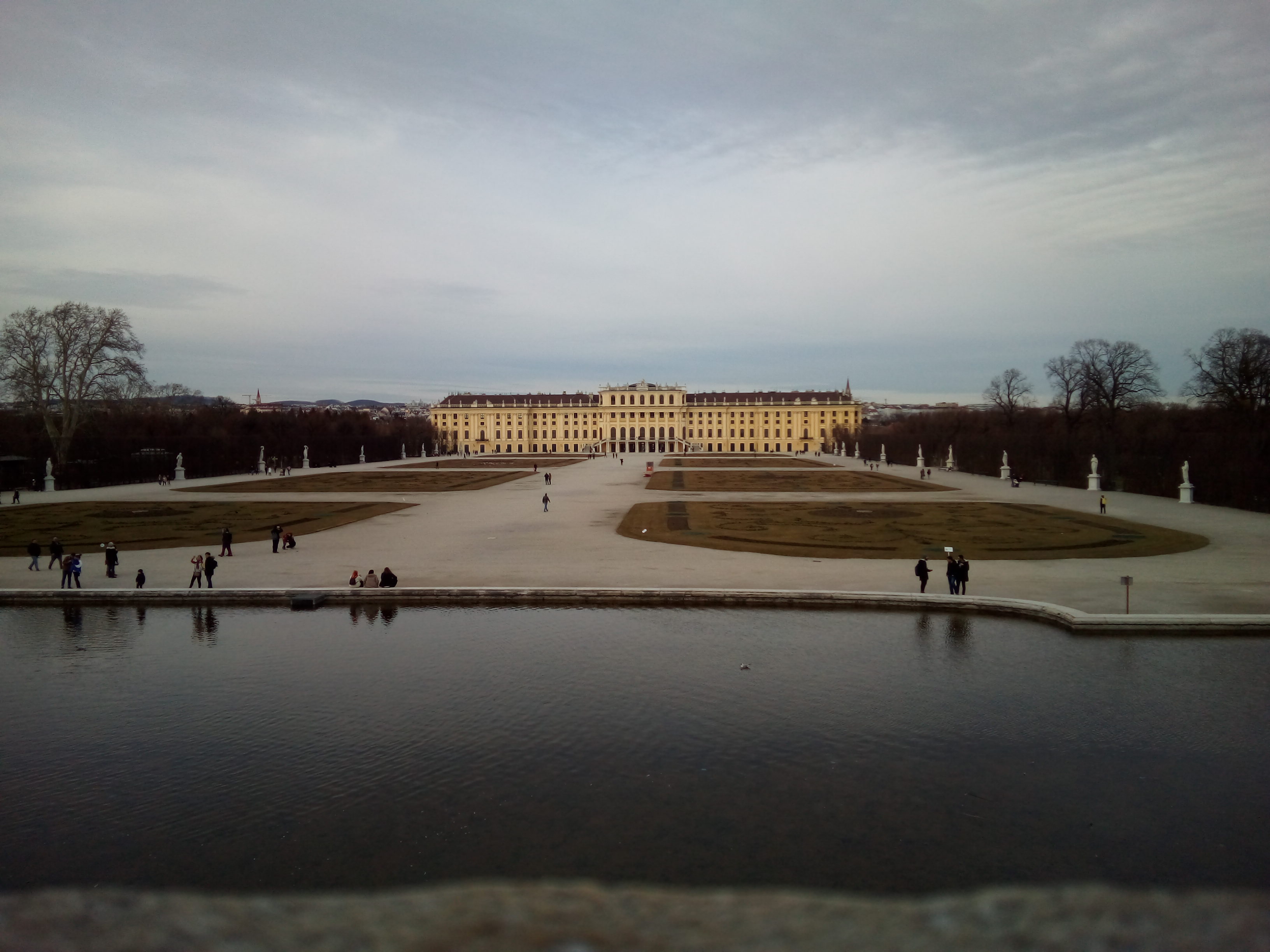 Schönbrunn Palace viewed from Neptune's Fountain